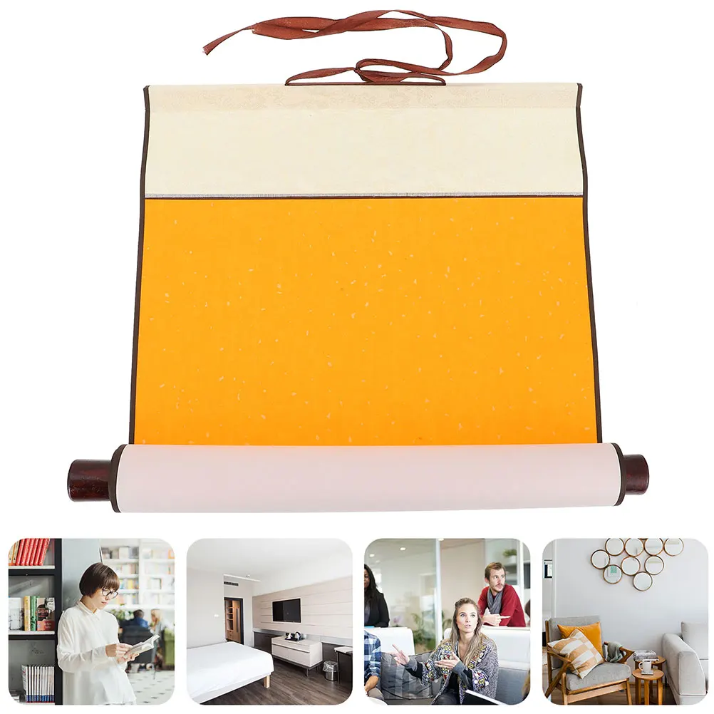 

2pcs Calligraphy Scroll Paper Premium Rice Paper for Chinese Brush Ink Writing Sumi Painting Wall Hanging Decor Hanging Scroll