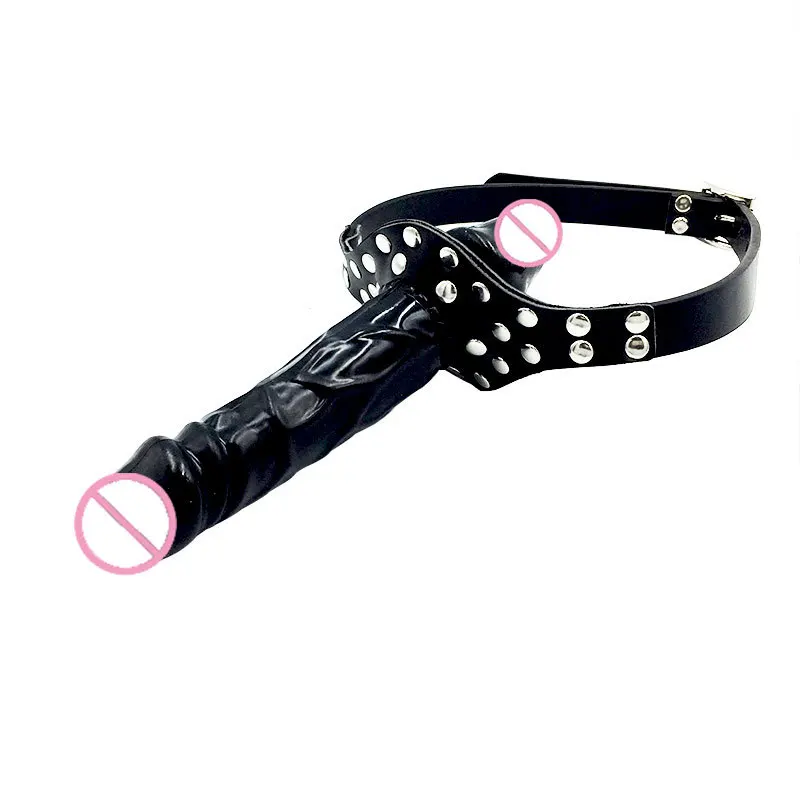 BDSM Double Head Penis Mouth Plug Ball Gags Bit Mouth Slave Fetish Bondage Sex Toys Adult Toys For Men and Women