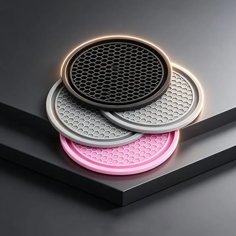2/4PCS Car Cup Holder Anti-Slip Car Interior Black Pink Gray Car Auto Cup Holder Universal Fits Most Cup Easy Clean Accessories