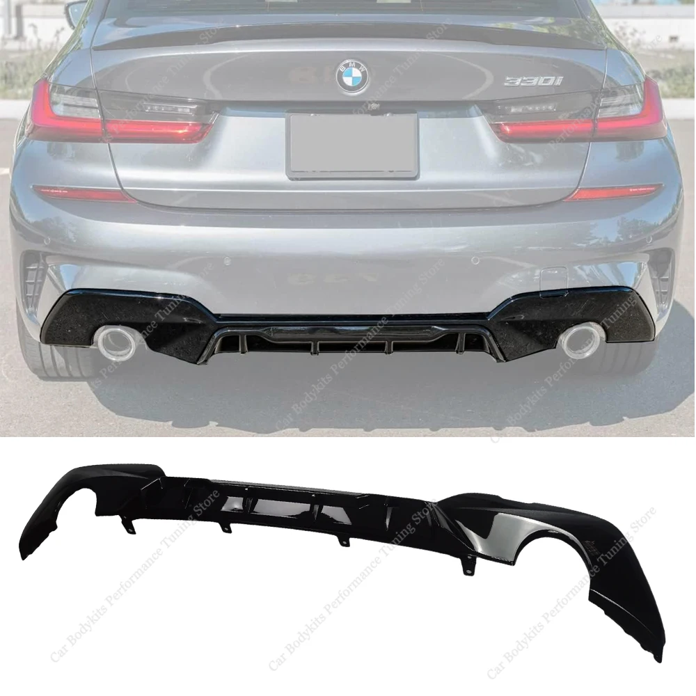 Performance Style Rear Diffuser For Bmw G20 G21 Rear Bumper Lip Splitter 320i 320d 330i 330d M Sport 2019-2022 Pre-Lci Bodykits