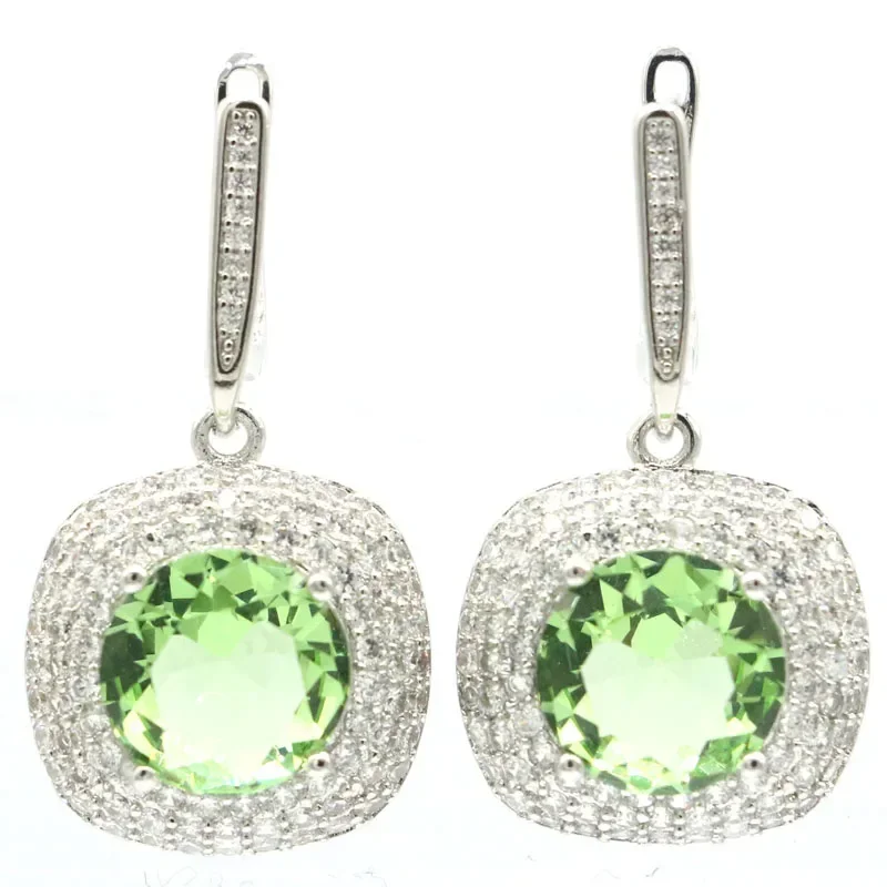 

Customized 925 SOLID STERLING SILVER Earrings London Blue Topaz Sapphire Ruby Green Tsavorite Garnet