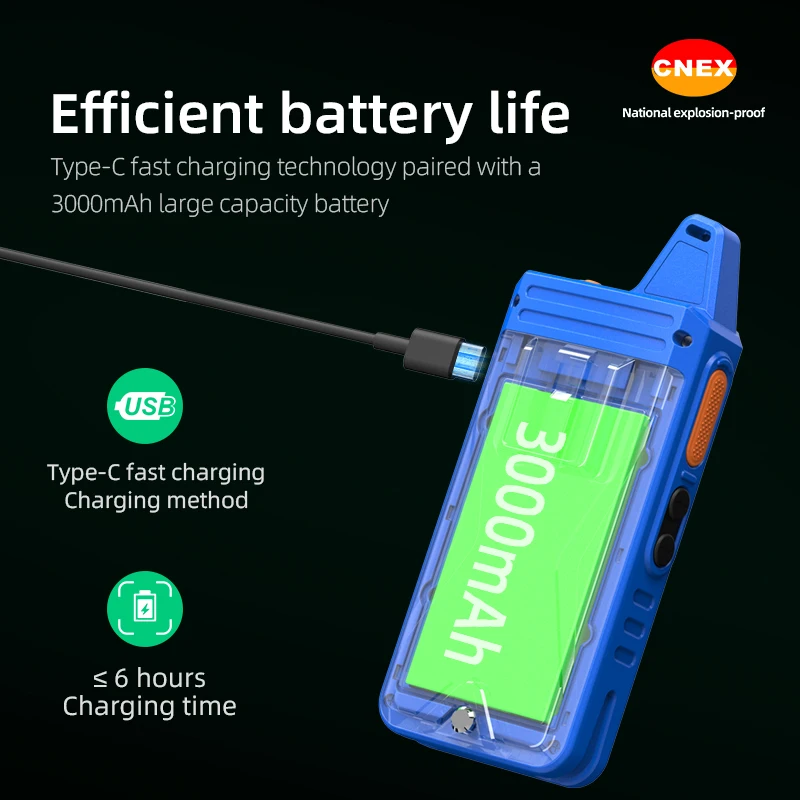 Explosion-proof Walkie Talkie for Petrochemical Industry KSUN CT90(EX) CAT.1 Android POC GLOBAL 4G Radios