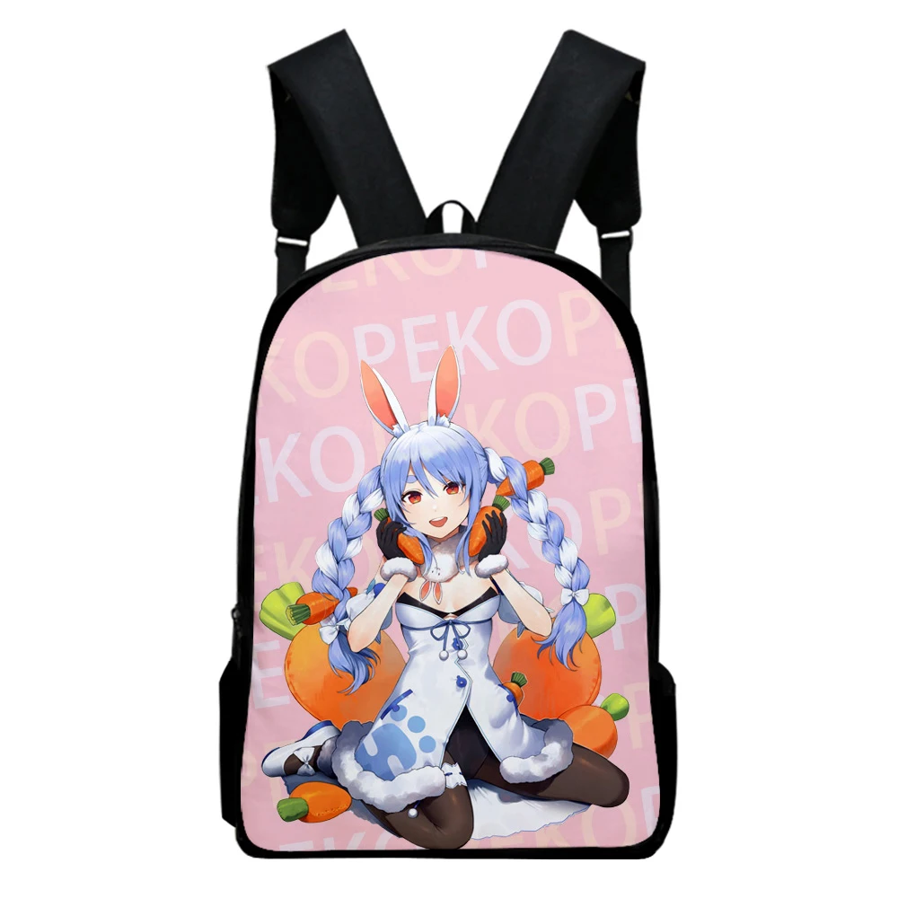 Mochilas creativas Hololive Usada Pekora para portátiles, mochilas escolares para alumnos, mochilas Oxford con estampado 3D impermeables para niños/niñas, mochilas para portátiles