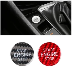 Carbon Fiber Start Stop Push Button Engine Ignition Switch Protective Sticker For Volkswagen Polo Golf 5 6 7 Passat GTD GTI CC