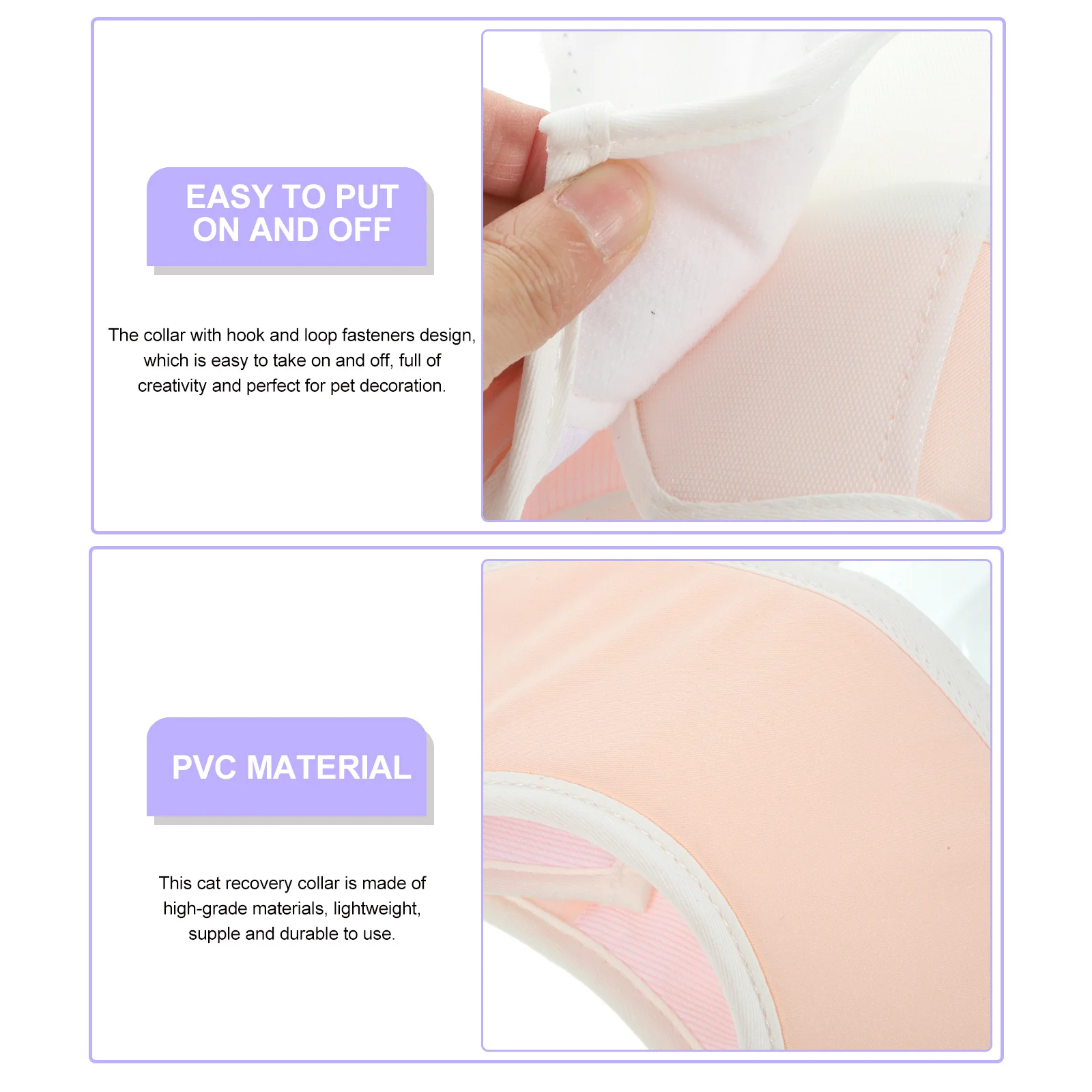 

Cat Cone Collar Soft Pet Recovery Collar For Cats Dogs After Surgery Anti-Licking Comfortable Lightweight