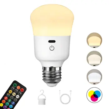 נורות טעינה מרובות צבעים RGB CCT במתח 5V למנורות שולחן, מנורת קיר אלחוטית, שליטה מרחוק עם פונקציית כיווץ זמן