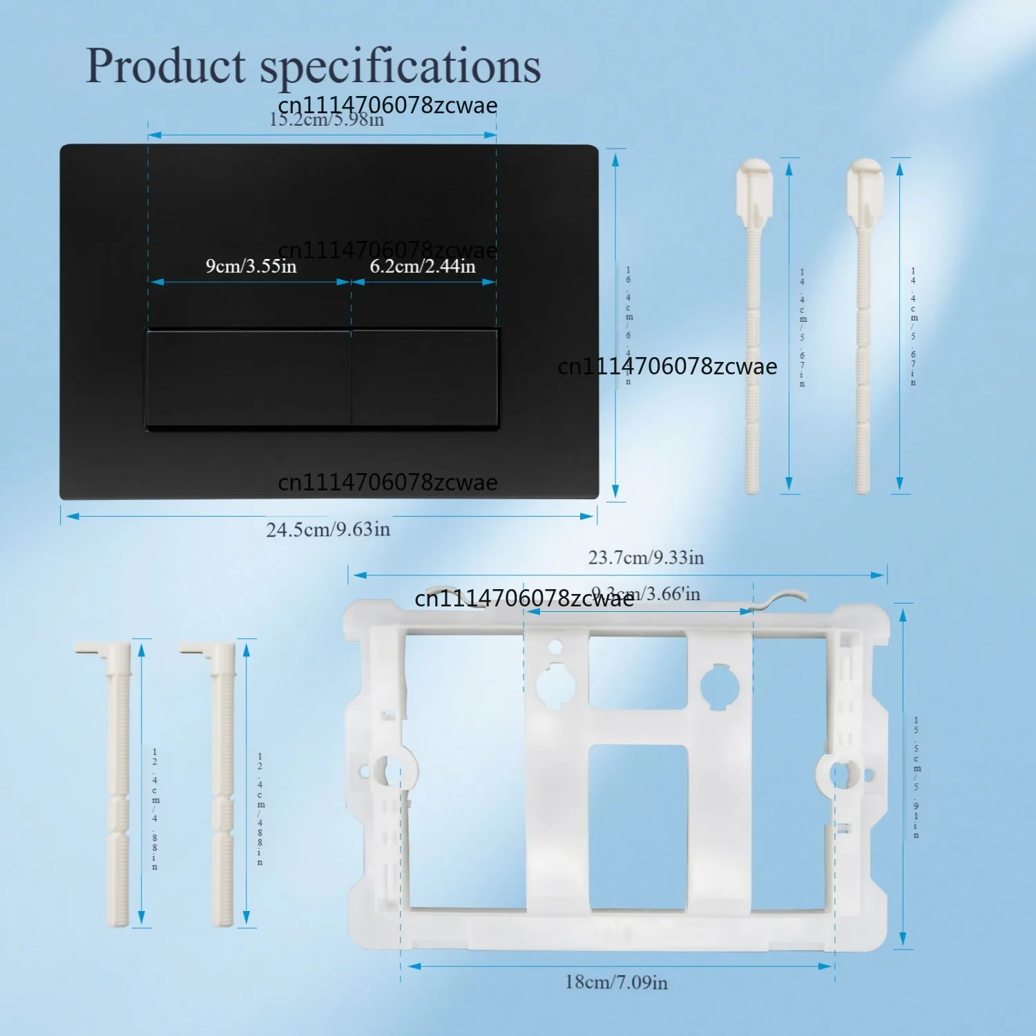 FOR Dual flush board compatible with Geberit Sigma 01 20 30 UP300 and UP320 series matte black panels, hidden toilet tank parts
