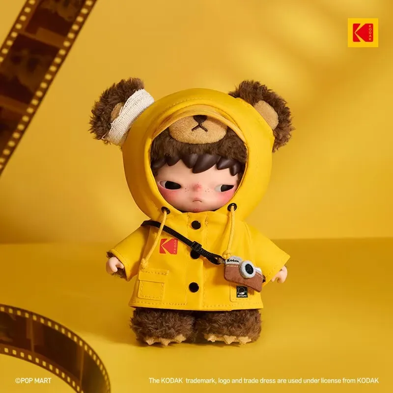 Pop Mart Hirono Kodak Plush Bear Pendant Soft Stuffed Bag Charm