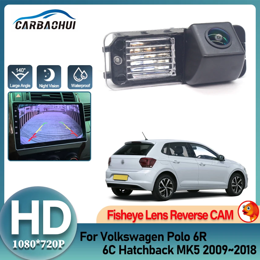 

Резервная камера заднего вида для Volkswagen для VW Polo 6R 6C хэтчбек MK5 2009 ~ 2018 камера номерного знака камера парковки водонепроницаемая