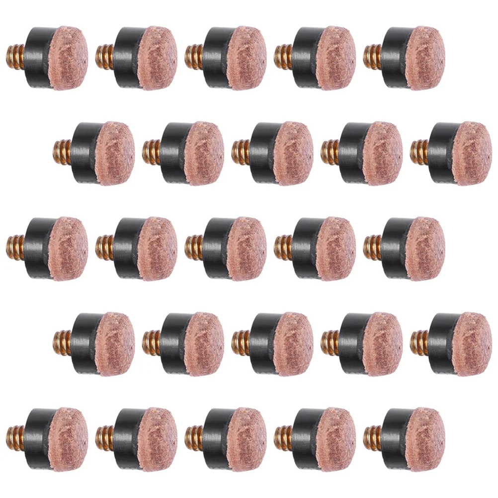 

40Pcs Billiard Pool Cue Tips Tips Replacement Kit No Glue Needed Portable Lightweight for Cue Stick Maintenance Supplies