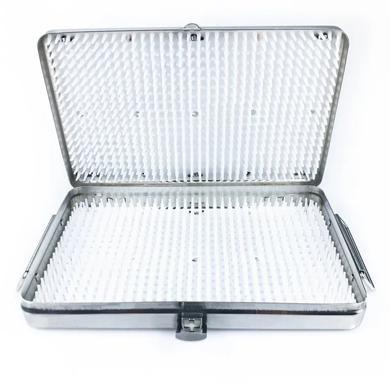 

Sterilization Tray Case Sterilization Box Double Layer Stainless Steel dental Ophthalmic Surgical Instrument