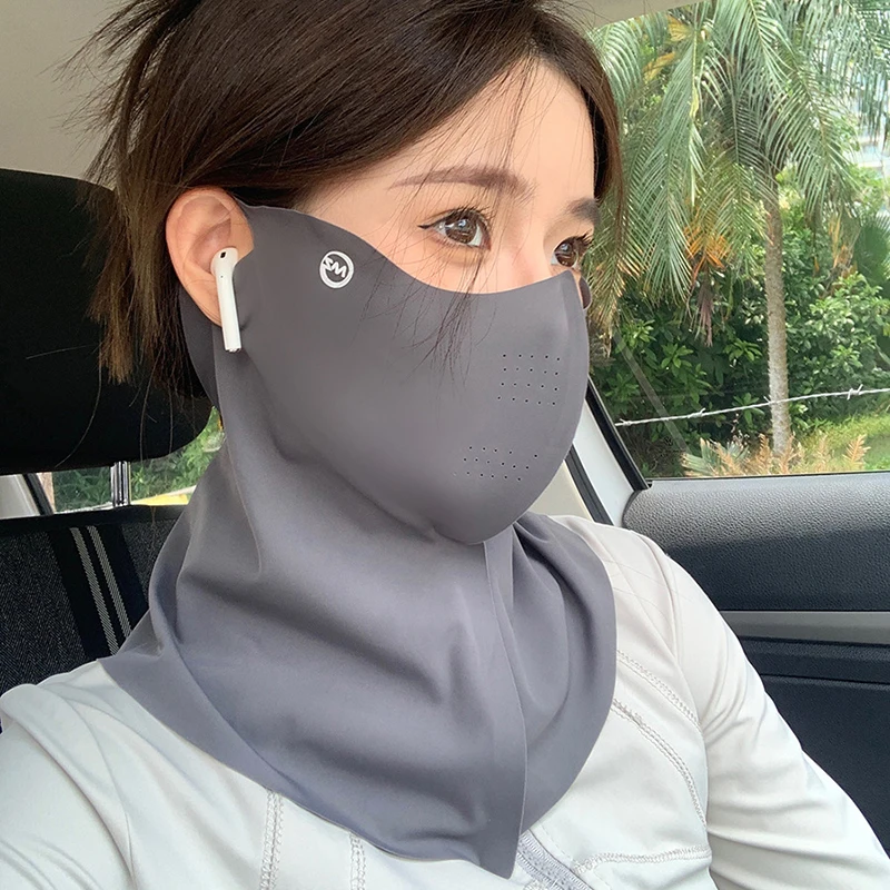 Sunscreen Mask Female Neck Protector One-Piece Breathable Holes Cycling Mask 3D Anti-Ultraviolet Non-Marking Mask