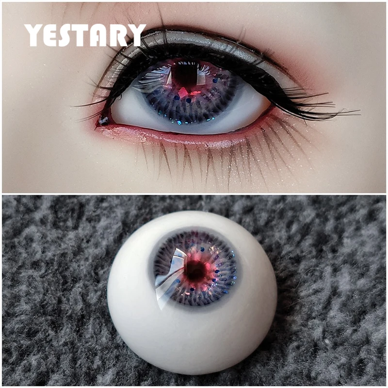 

YESTARY BJD Doll Accessories Eyes For Toys 12/14/16/18MM Grey Resin Eyes 3D Movable 1/3 1/4 1/6 Sparkling BJD Dolls Color Eyes