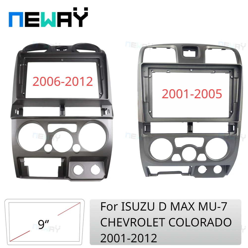 9 INCH Radio Frame for ISUZU D MAX MU-7 CHEVROLET COLORADO 2001-2012 Stereo GPS DVD Player Install Panel Dash Munt Kit Fascia