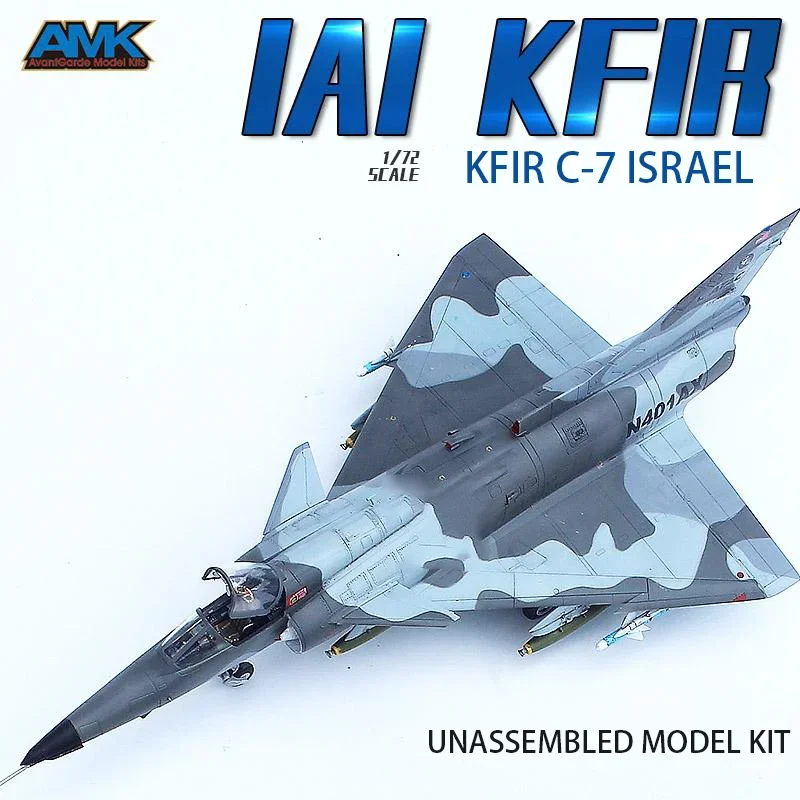 AMK Assembly Aircraft Model Kit 86002 IAI KFIR Israel Lion Fighter 1/72