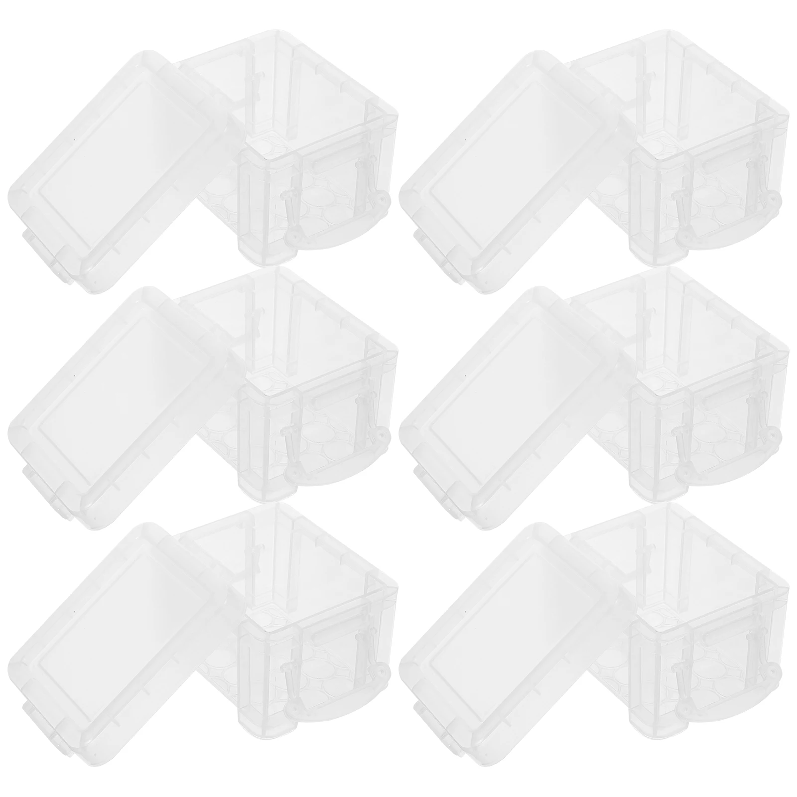 

10pcs Small Storage Containers Clear Plastic Boxes Stackable Craft Organizing Bins Jewelry Container Pp Material Space
