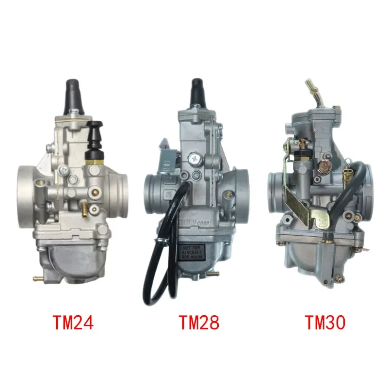 المكربن ل Mikuni TM24 TM28 TM30 TM TMX 50-650cc 2/4-السكتة الدماغية محرك CR250 KX125 KX150 دراجة نارية شقة الشريحة حنفية Carb