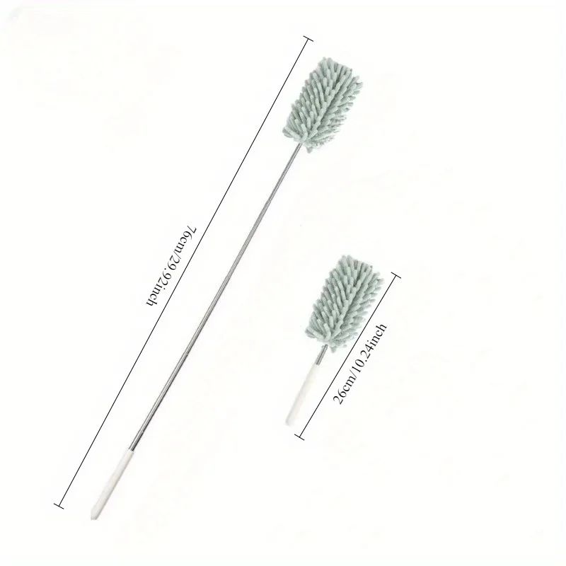 Teleskopischer Chenille-Staubwedel, Waschbarer Abnehmbarer Federstaubwedel für Haus- und Bürounterhaltung und Staubentfernung – Detail 2