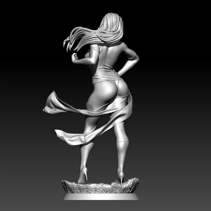 Modelo de resina de Super Girl, escultura sin pintar, sin Color, RW-1160, 1/24, 75mm, 1/18, 100mm