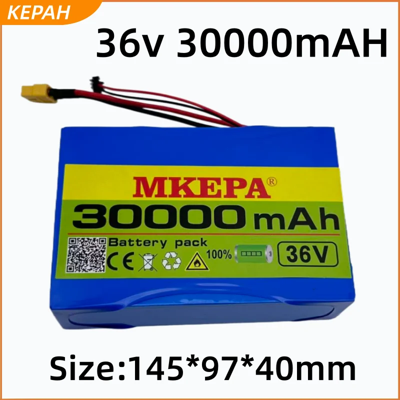 

36V lithium battery, 30000mAH, 500W, 1000W high-power high capacity, BMS, 18650 lithium battery pack,+epoxy board