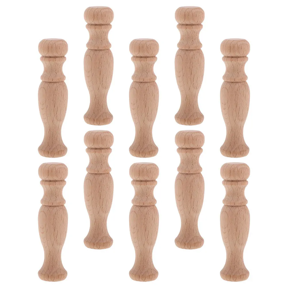 10 قطعة المغزل الخشبي اليد منحوتة خشب متين العمود الروماني للأثاث Diy بها بنفسك لم تنته الدرابزين درابزين الدرج ديكور