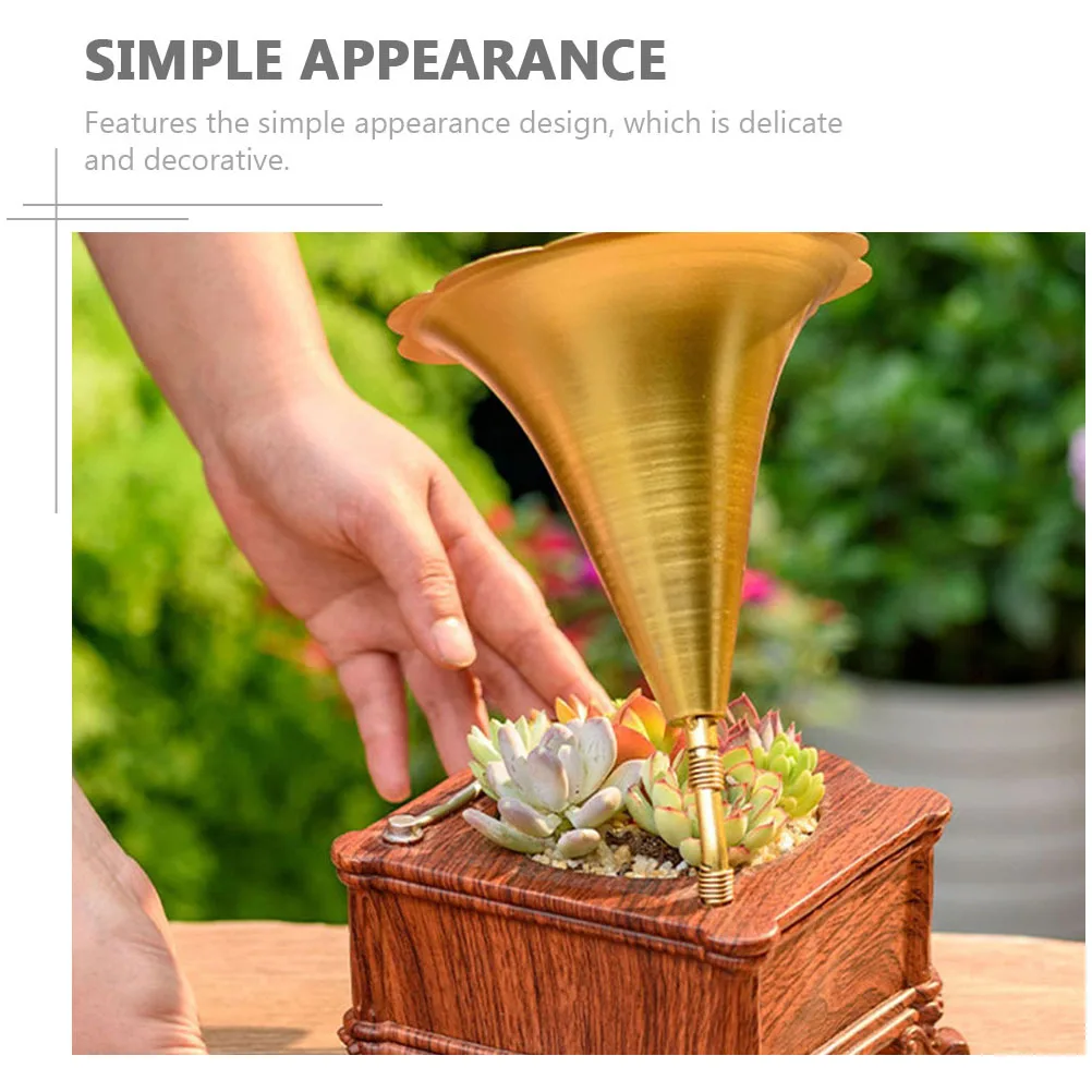

1Pcs Phonograph Shaped Flowerpot Creative Succulent Container Exquisite Decorative Design Home Office Balcony Adornment