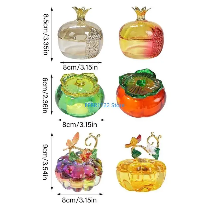 Y1UFカボチャ形状アクリルネイル用のネイルダッペンディッシュガラスクリスタルアクリルパウダーホルダー付きダッペンディッシュカップ