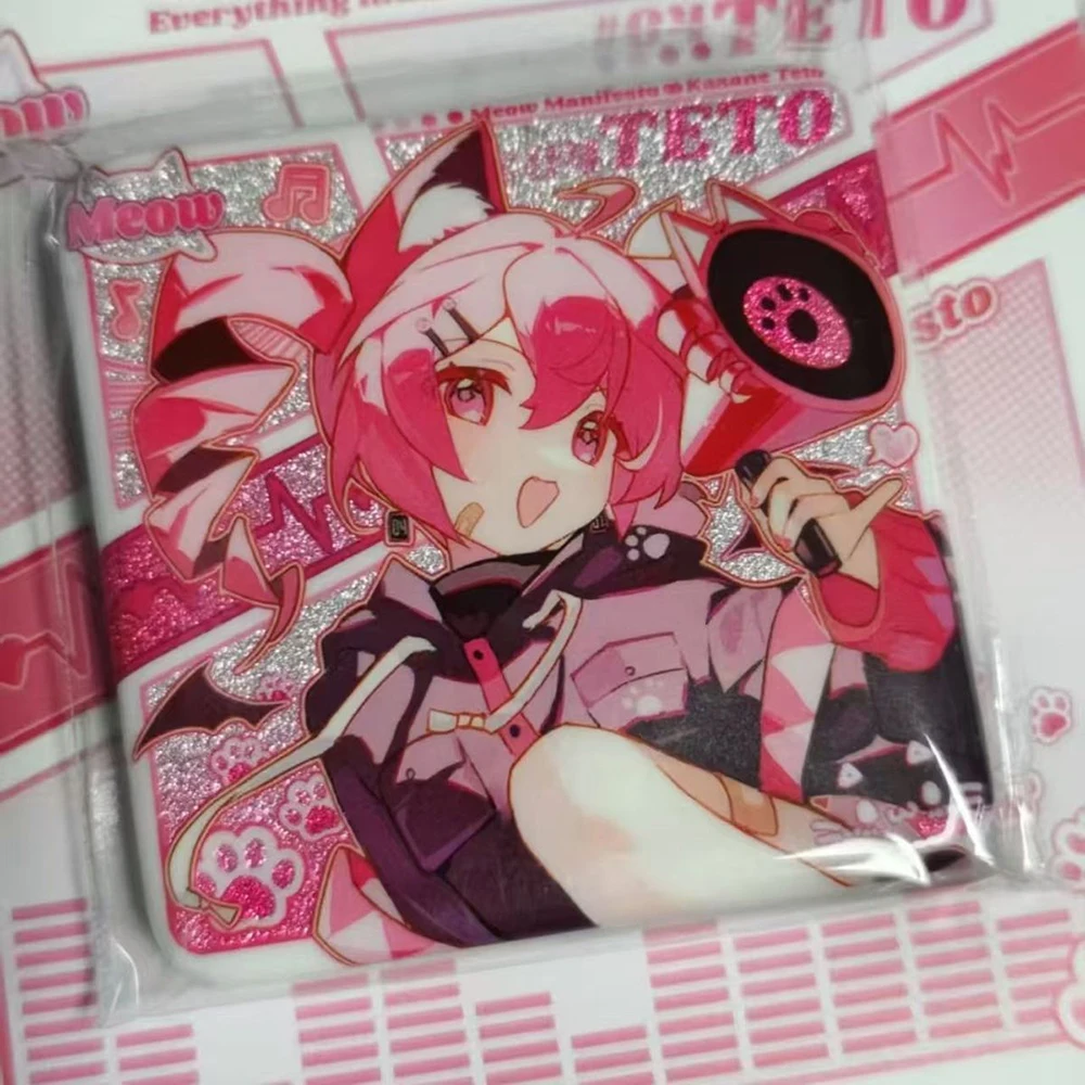 50mm Anime Kasane Teto Cosplay COSTUME Badge Pin SPTE Tinplate Brooch Cosplay Prop Backpack Accessories Xmas Gift