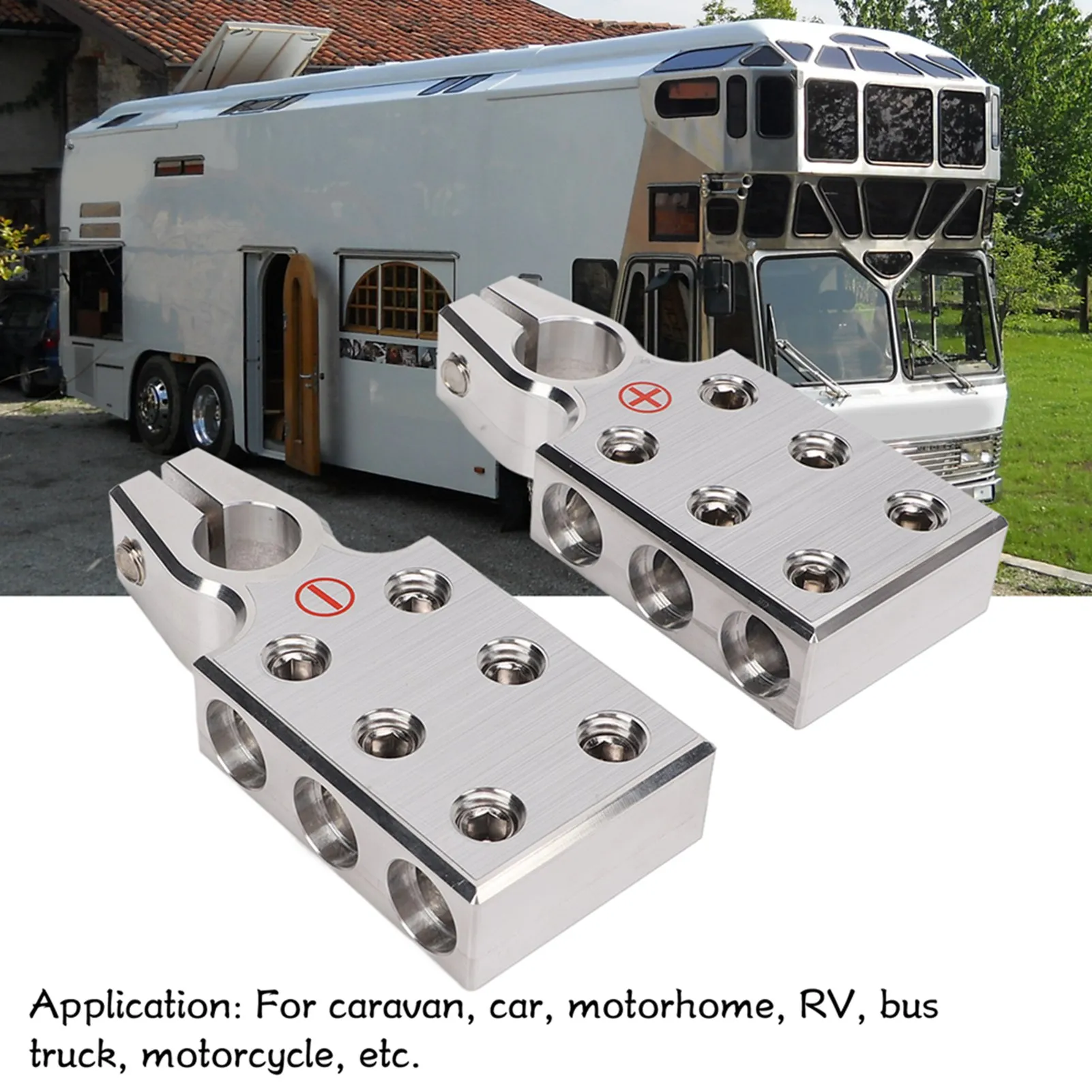 

Разъем аудиоаккумулятора, пара зажимов клемм аккумулятора, положительная отрицательная модификация звука для автомобиля, дома на колесах, автобуса RV