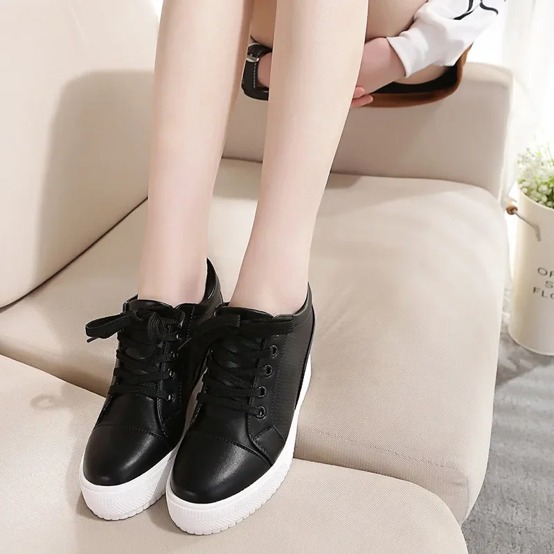 2022 Hot White Hidden Wedge Heels sneakers Casual Shoes Woman high Platform Shoes Women\'s High heels wedges Shoes For Women