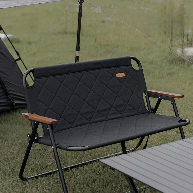 

Outdoor Folding Chair Camping Barbecue Fishing Picnic Leisure Double Chair Portable Simple and Lightweight Backrest Picnic Chair
