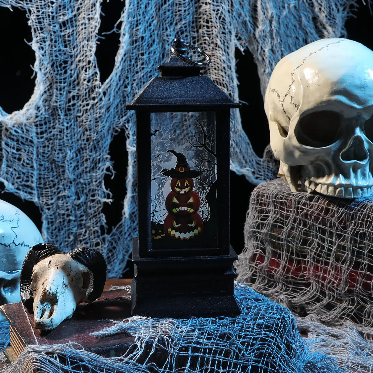 Halloween LED Candles Electric Flameless Decor Lantern Decorative Lights Decorated Handheld