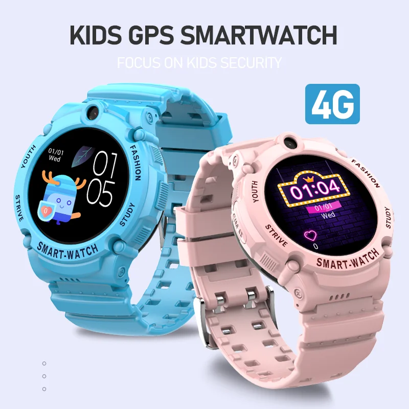 

Kids Smart Watch 4G Sim Card SOS Phone Call GPS Positioning 4GB ROM APP Store Voice Intercom 1.4" Footprint 7Day Work Waterproof