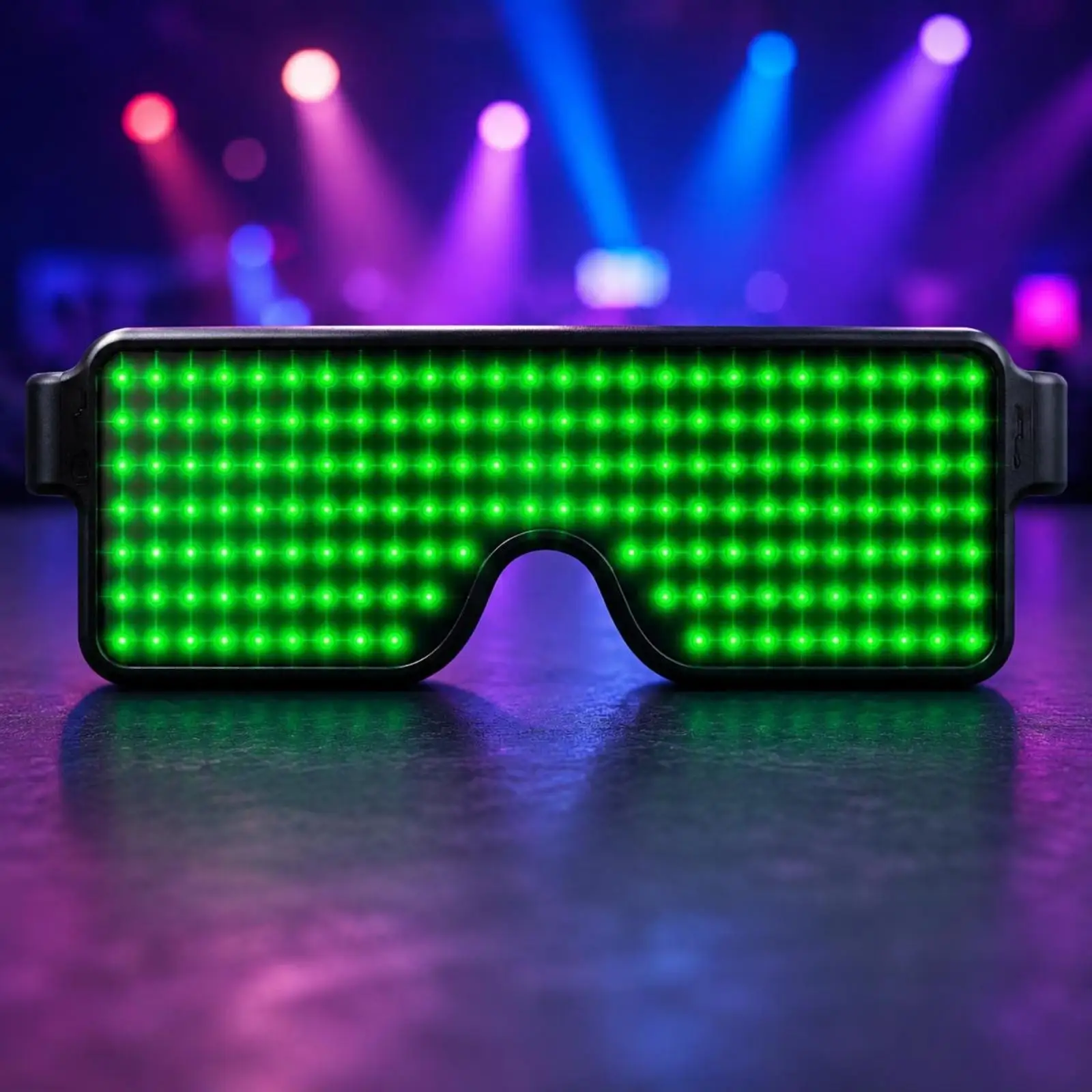 Rechargeable LED Glowing Glasses Dynamic Display Party Eyewear USB Charging Light Up Spectacles for Anime Cosplay