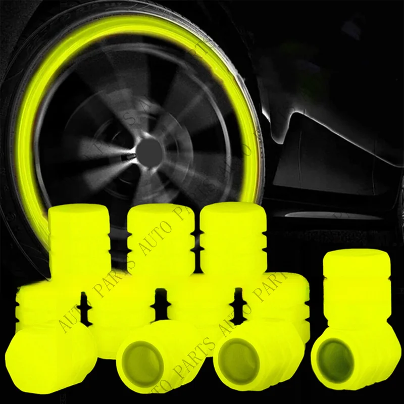 A+ for 12X Universal Glowing in Dark Fluorescent Car Tire Valve Caps Cover Accessories view 4