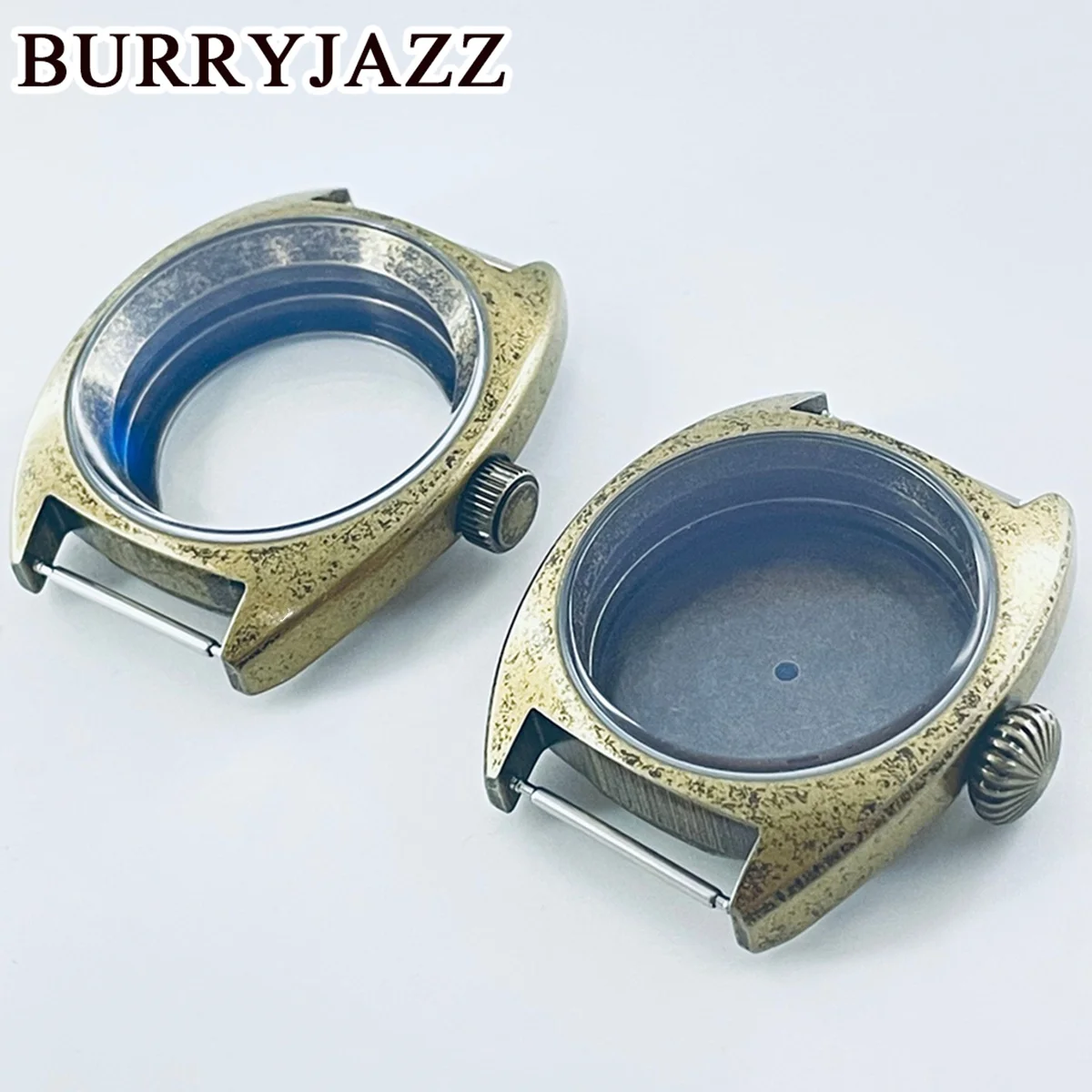 BURRYJAZZ 36mm/39mm Fit NH34 NH35 NH36 NH38 ETA2824 PT5000 Movement Watch Case Waterproof With Sapphire Large Crown/Small Crown