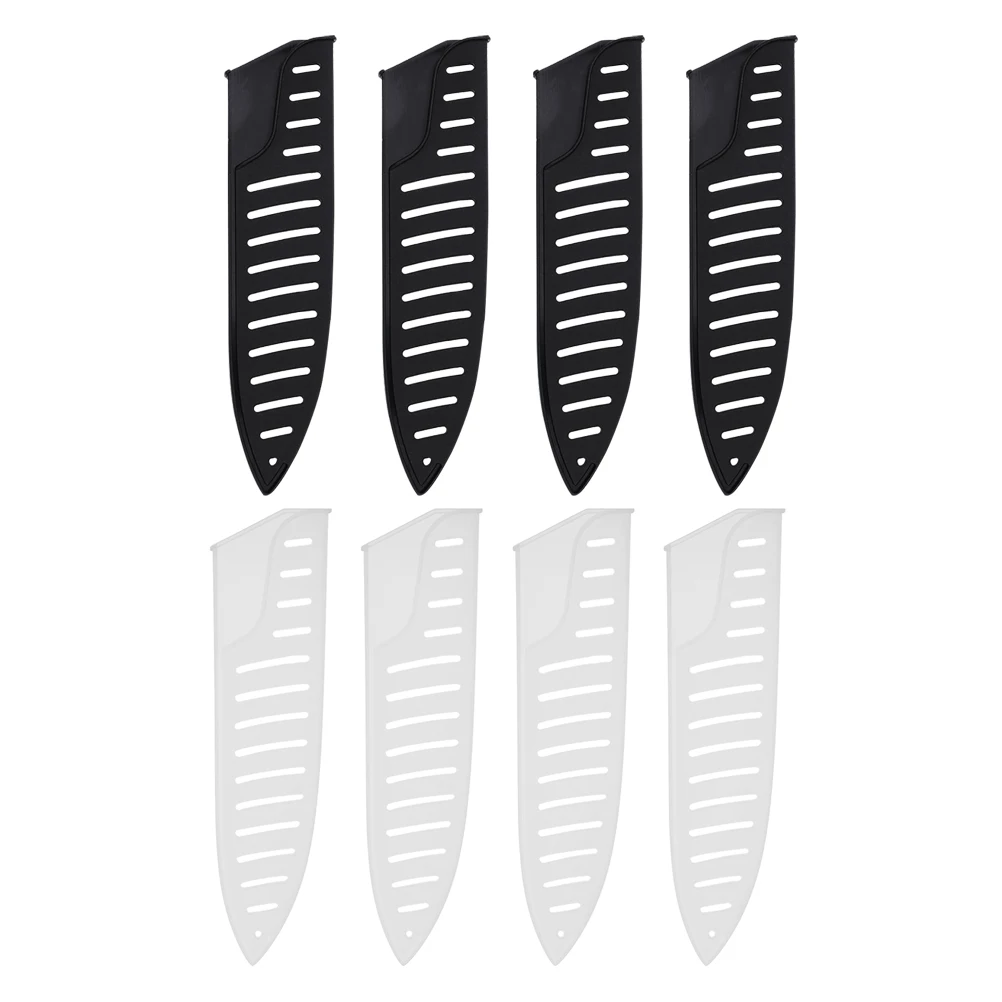 

8pcs Fruit Protective Cover Plastic Cutter Sleeve for Camping Edge Protector Kitchen Tool Chef Accessories for Knife