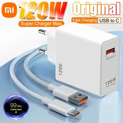 Xiaomi 120W Gan USB Fast Charger Type C Phone Quick Charge 5.0 Power Adapter For iPhone iPad Huawei Samsung Realme Oppo Oneplus