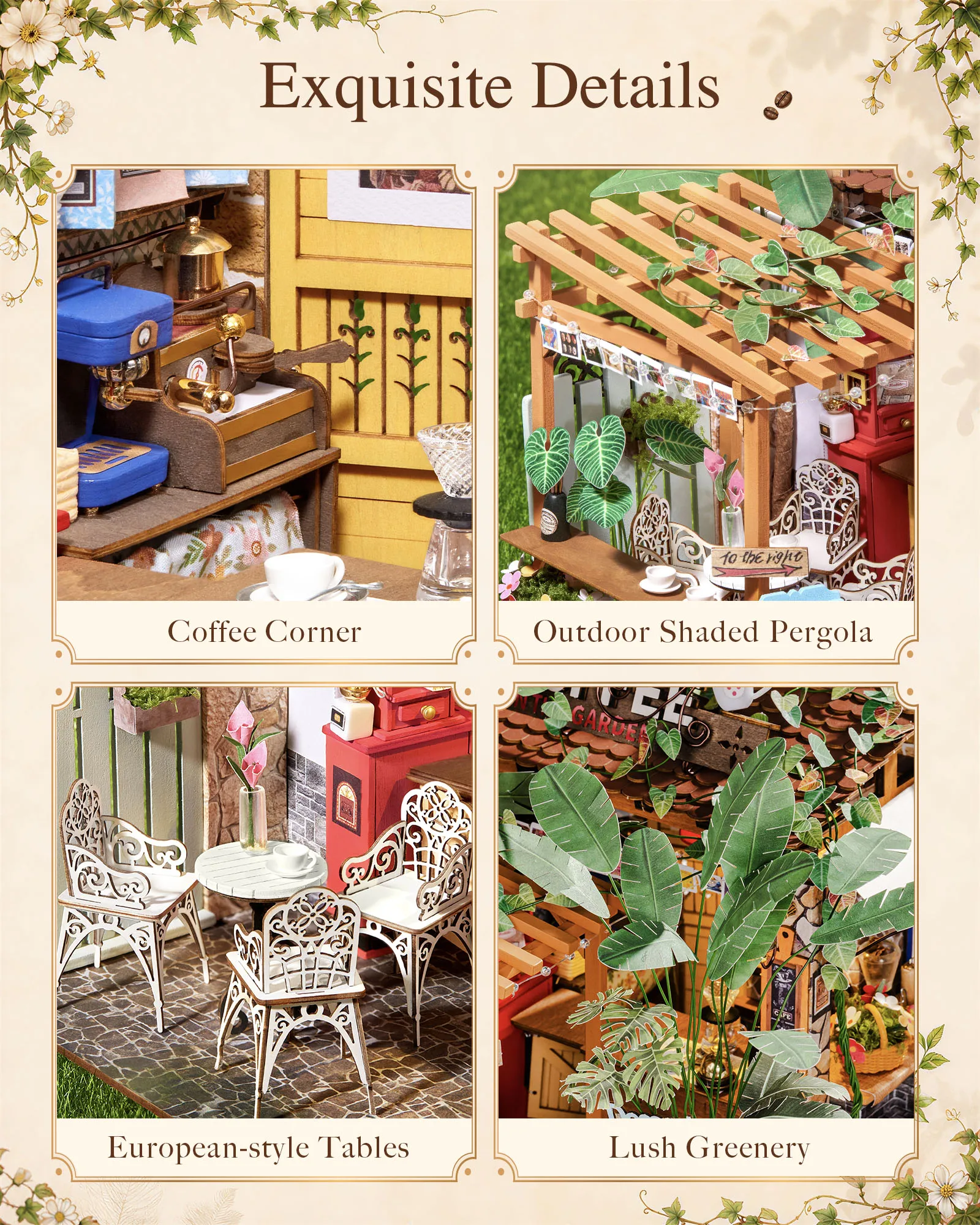 Rolife Leafree Café DIY Miniat - Miniature Led Light Kit For Dollhouse 评论和价格