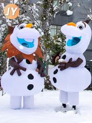 Frozen Snow Man Olaf Inflatable Costume Cartoon Character Props Halloween Adult Performance Dress Party Carnival Cosplay Clothes