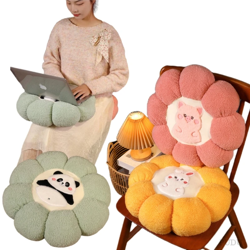 Kawaii 45CM Flower Rush Cushion Animal Comfortable Seat Cushion Soft Office Dolls Funny Girls Kids Birthday Gifts Home Decor