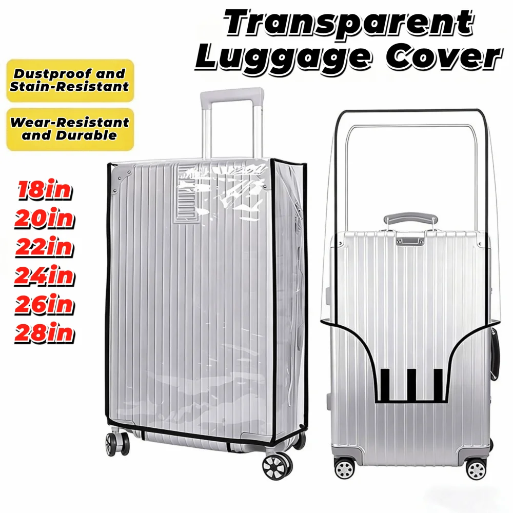 

Durable Full Transparent Luggage Protector Cover Dustproof Waterproof Luggage Cover PVC Suitcase Cover Protector