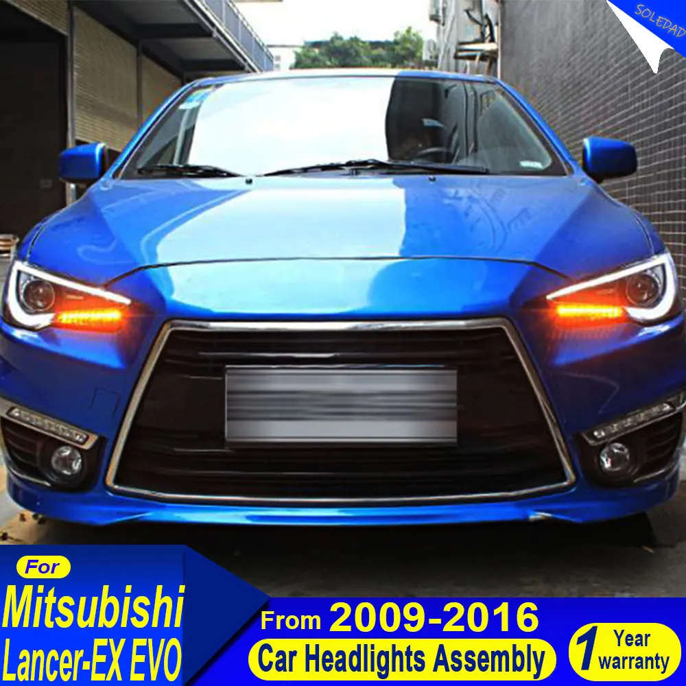 Car For Mitsubishi Lancer EX 2009 2010 2011 2012 2013 2014 2015 2016 2017 2018 Headlight LED  head Lamp Daytime Running Light