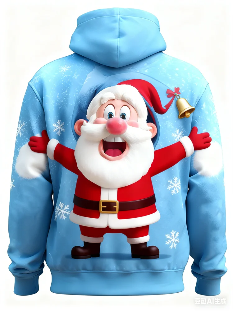 

Funny Santa Claus Graphic Hoodies Fashion Autumn Long Sleeve Men 3D Printed Christmas Hoodie Casual Streetwear Women Sweatshirts