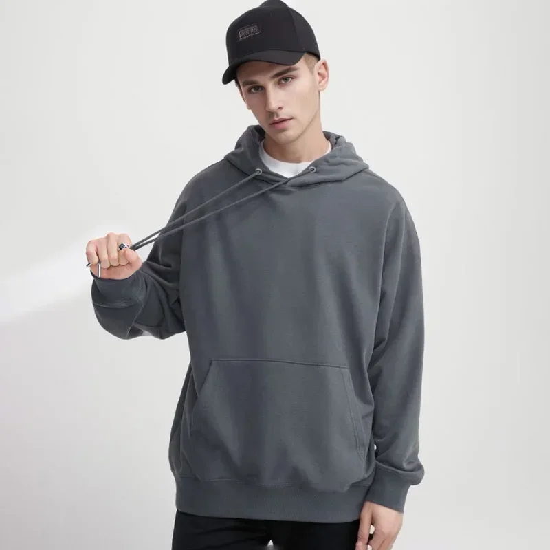 For Customization Custom Fleece T-shirt Pullover Hoodie Sweater Blank Basic  Solid Sweatshirt Hoodies Men