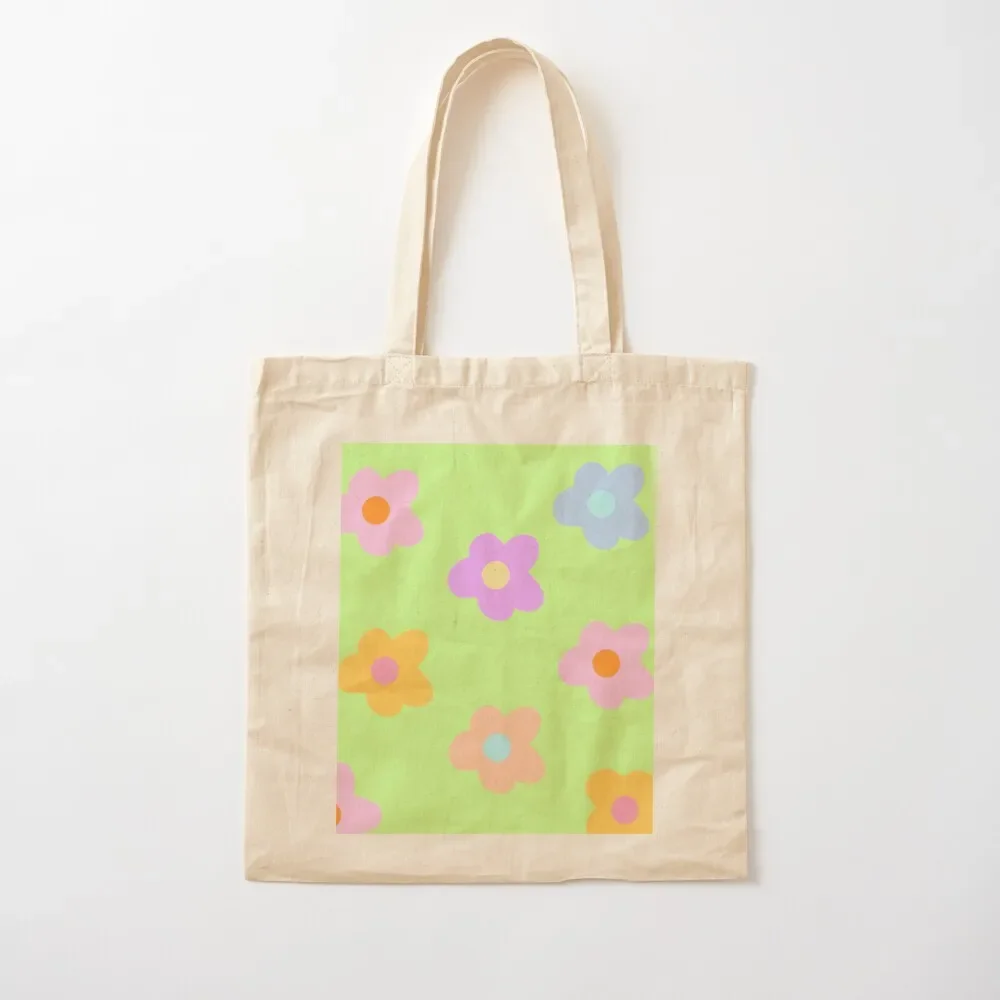 pastel 5-petal flowers Tote Bag Shopper Canvas sac pour femme university shopper bag Tote Bag