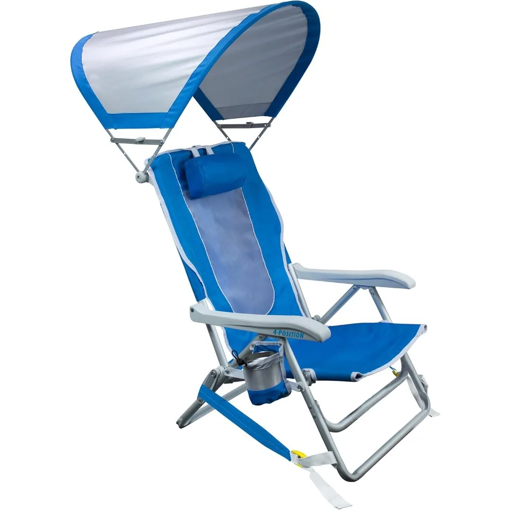 

Outdoor Backpack Beach Chair, Foldable, Portable, Adjustable, Sturdy Steel and Polyester