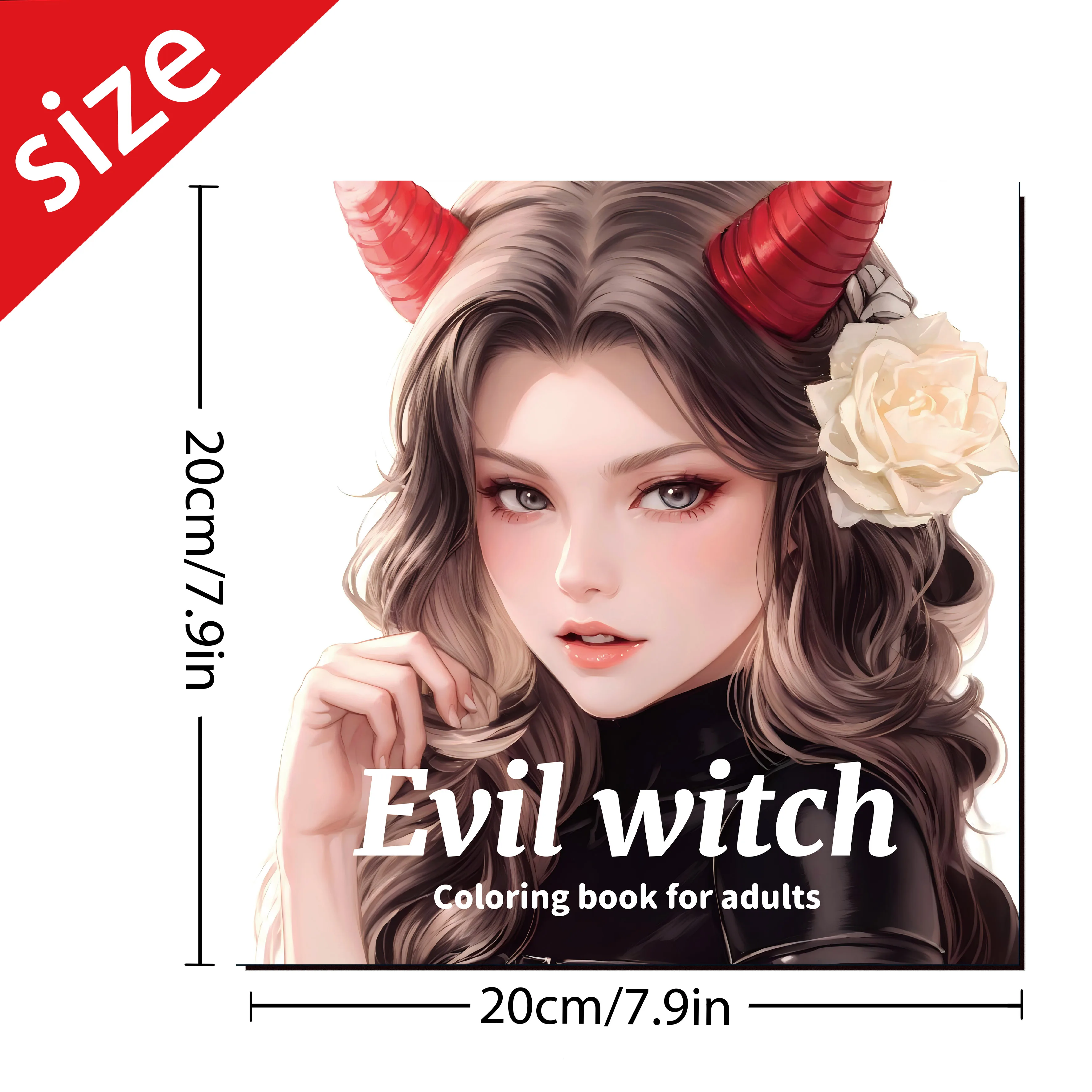 Evil witch Coloring Book For Adults And Teens Halloween Theme 20pages Graffiti Painting Drawing can relax and relieve stress