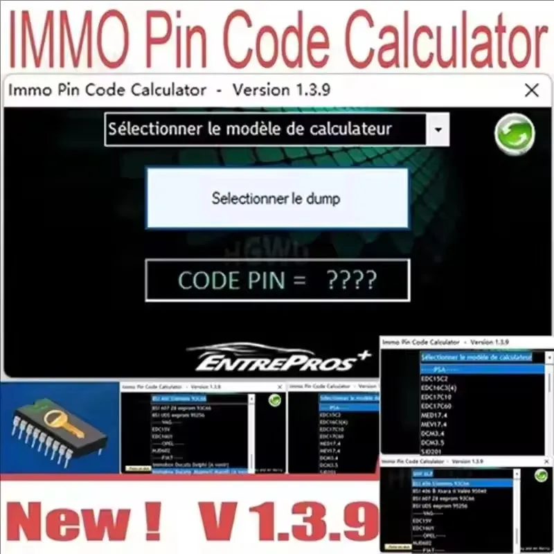 

IMMO Pin Code Calculator V1.3.9 dash cam+TachoSoft Mileage Calculator 23.1 calculator+mileage software car repair software