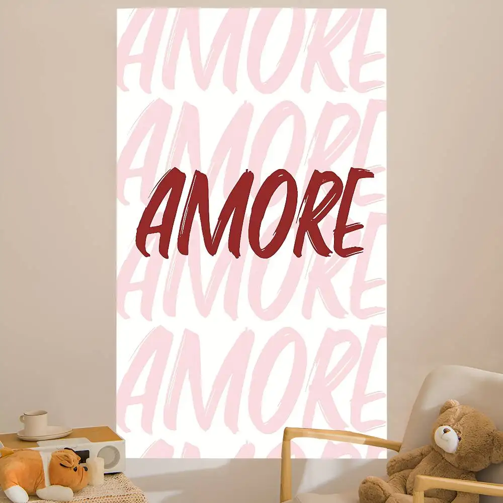 Maximalist More Amor Cartoon Tapestry Art Science Fiction Room Home Decor Art Home Decor
